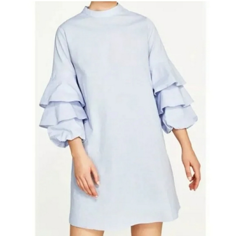 ZARA....BLUE DRESS....SIZE:L